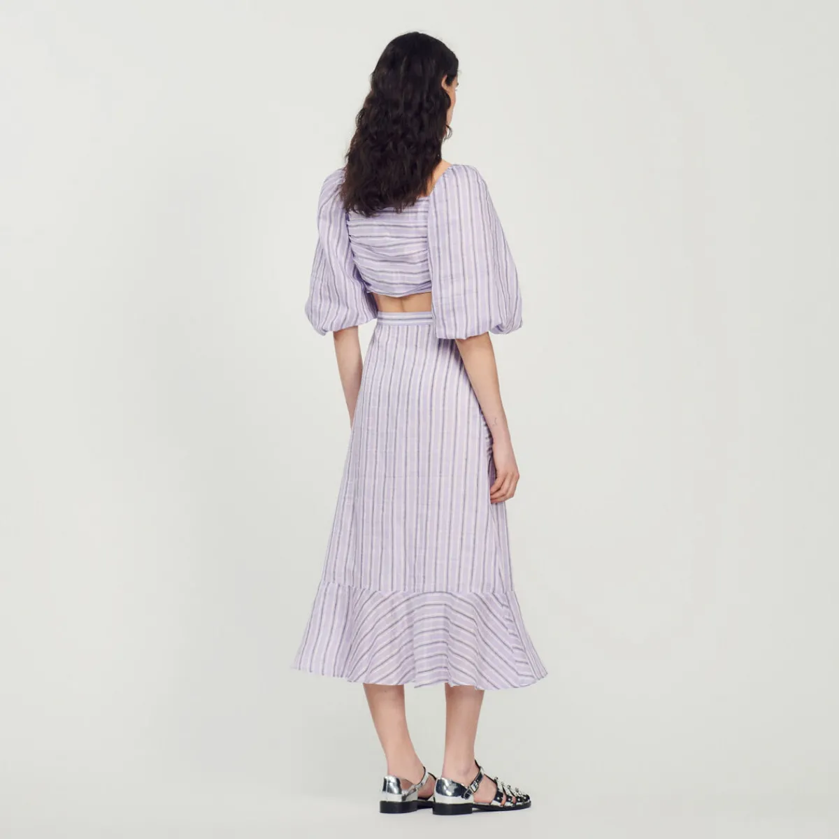 Best A-Line Striped Skirt Women Matching Sets