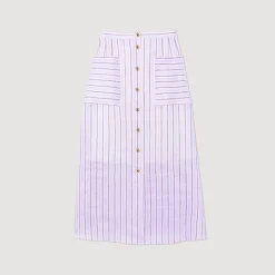Best A-Line Striped Skirt Women Matching Sets