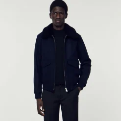 Best Sale Aviator Jacket With Sheepskin Collar Men Jackets