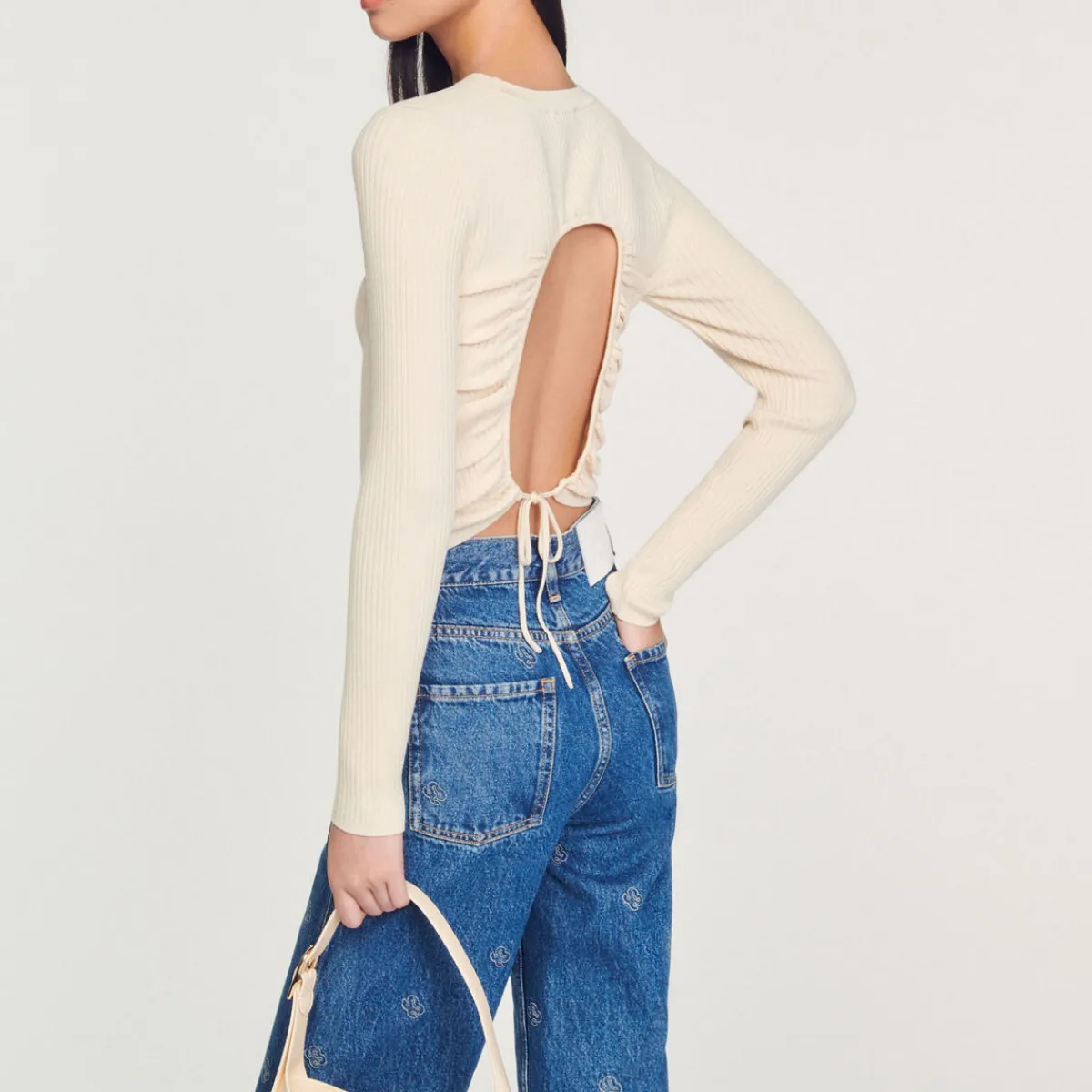 Discount Backless Knit Sweater Women Sweaters & Cardigans