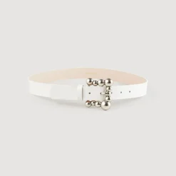 Best Belt With Ball-Embellished Buckle Women Belts