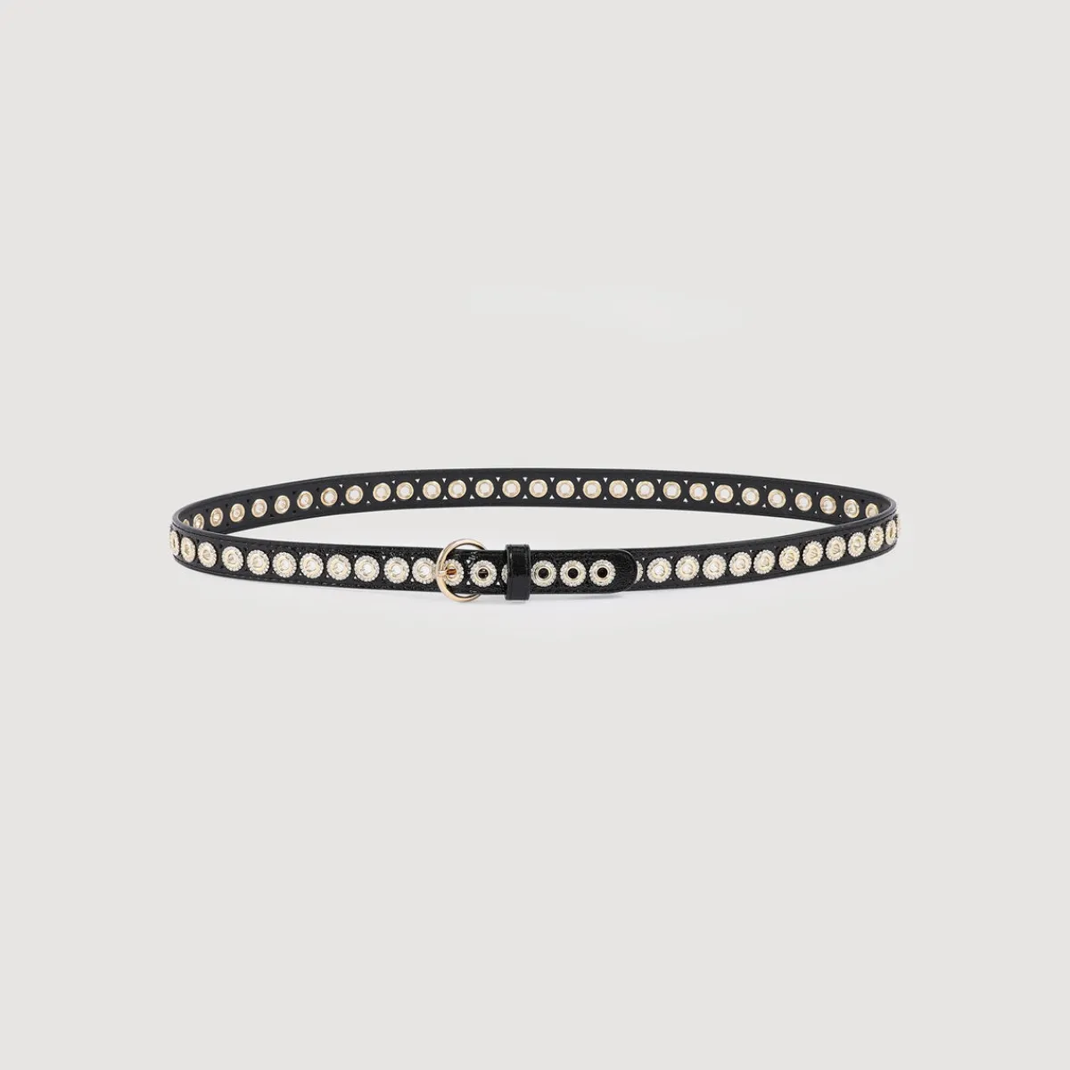 New Belt With Rhinestone Eyelets Women Belts