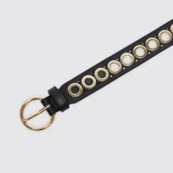 Sale Belt With Round Buckle And Eyelets Women Belts