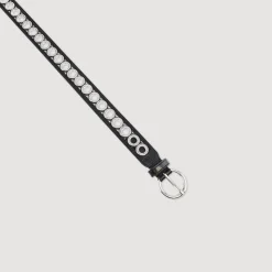 Store Belt With Round Buckle And Eyelets Women Belts