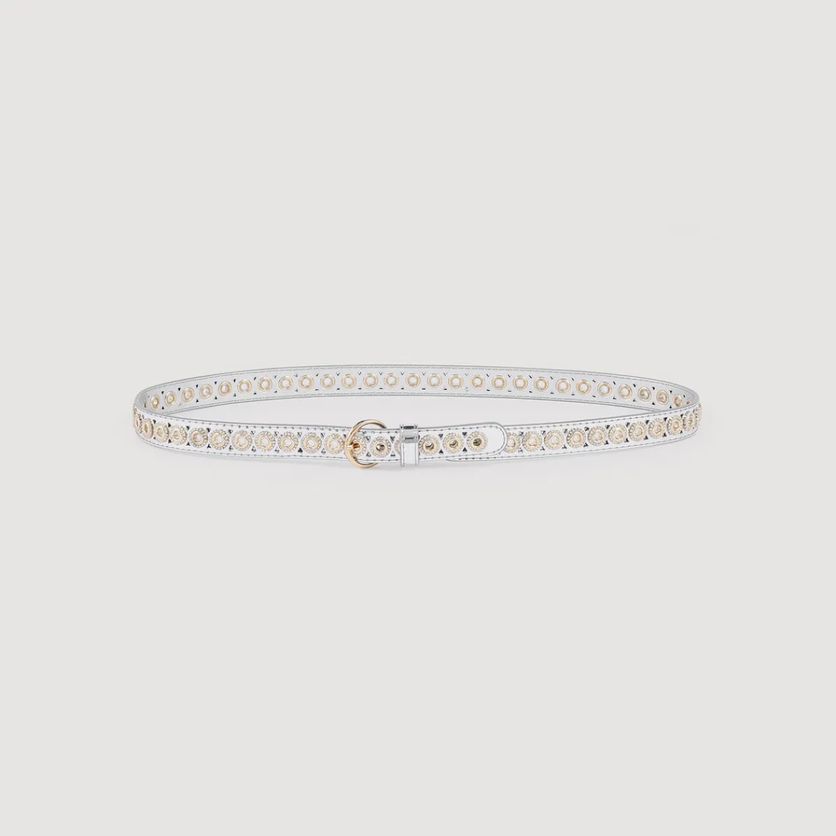 Sale Belt With Round Buckle And Eyelets Women Belts