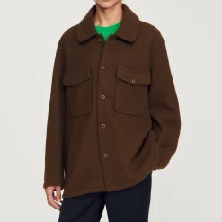 Fashion Boiled Wool Overshirt Men Shirts