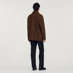 Fashion Boiled Wool Overshirt Men Shirts