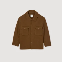 Fashion Boiled Wool Overshirt Men Shirts
