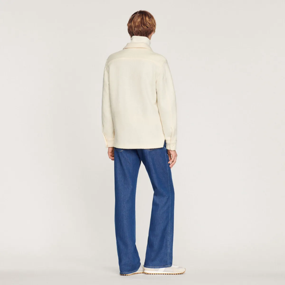 Shop Boiled Wool Overshirt Men Shirts