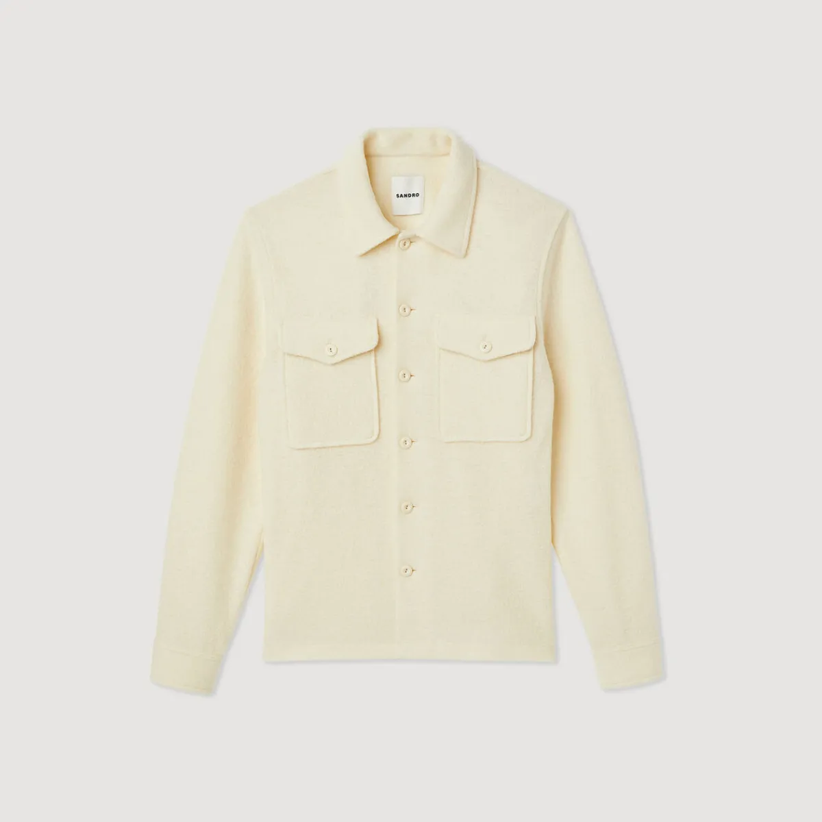 Shop Boiled Wool Overshirt Men Shirts