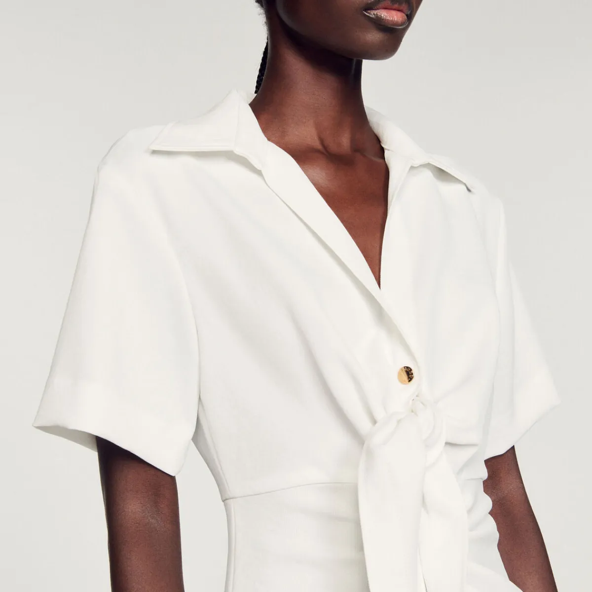 Best Buttoned Midi Dress Women Dresses