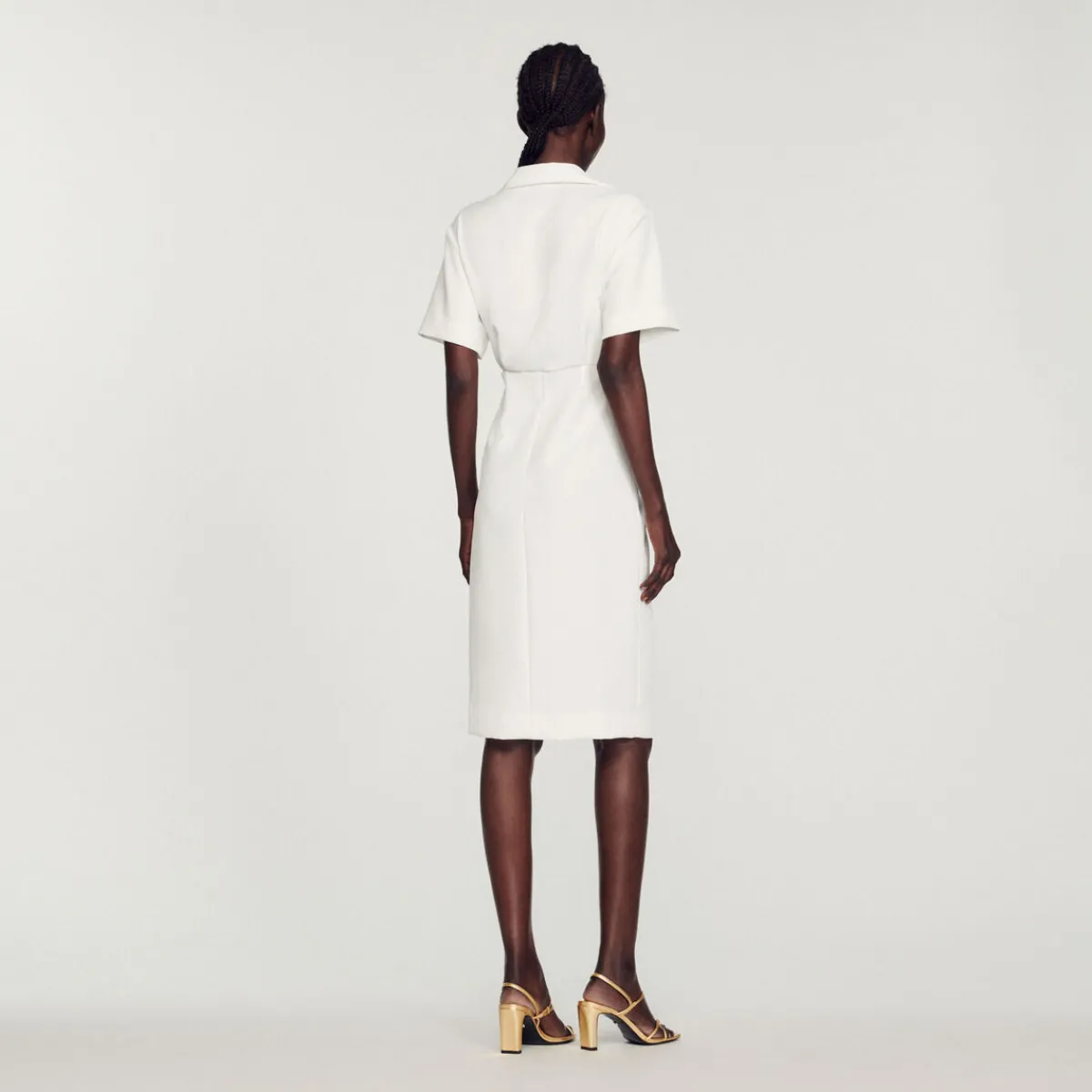 Best Buttoned Midi Dress Women Dresses
