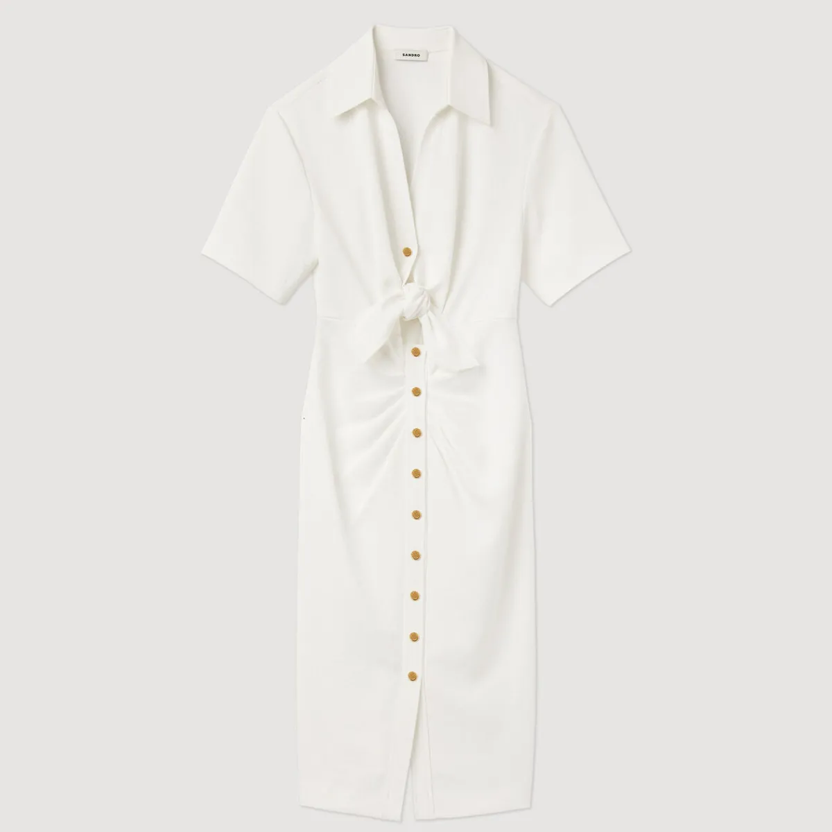 Best Buttoned Midi Dress Women Dresses