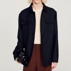 Shop Buttoned Overshirt Men Jackets