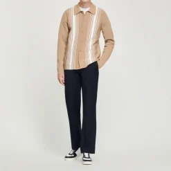Clearance Cardigan With Contrasting Embroidery Men Sweaters & Cardigans