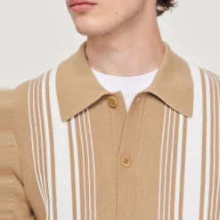 Clearance Cardigan With Contrasting Embroidery Men Sweaters & Cardigans