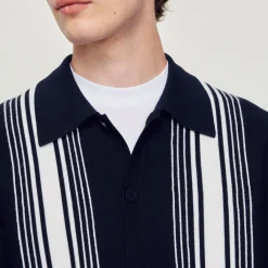 Cheap Cardigan With Contrasting Embroidery Men Sweaters & Cardigans