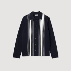 Cheap Cardigan With Contrasting Embroidery Men Sweaters & Cardigans