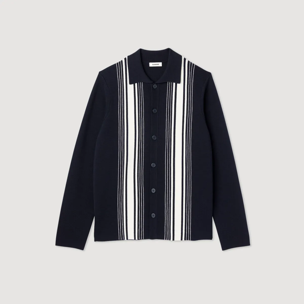 Cheap Cardigan With Contrasting Embroidery Men Sweaters & Cardigans