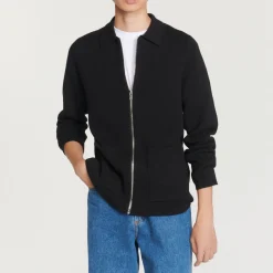 Clearance Cardigan With Polo Collar Men Sweaters & Cardigans