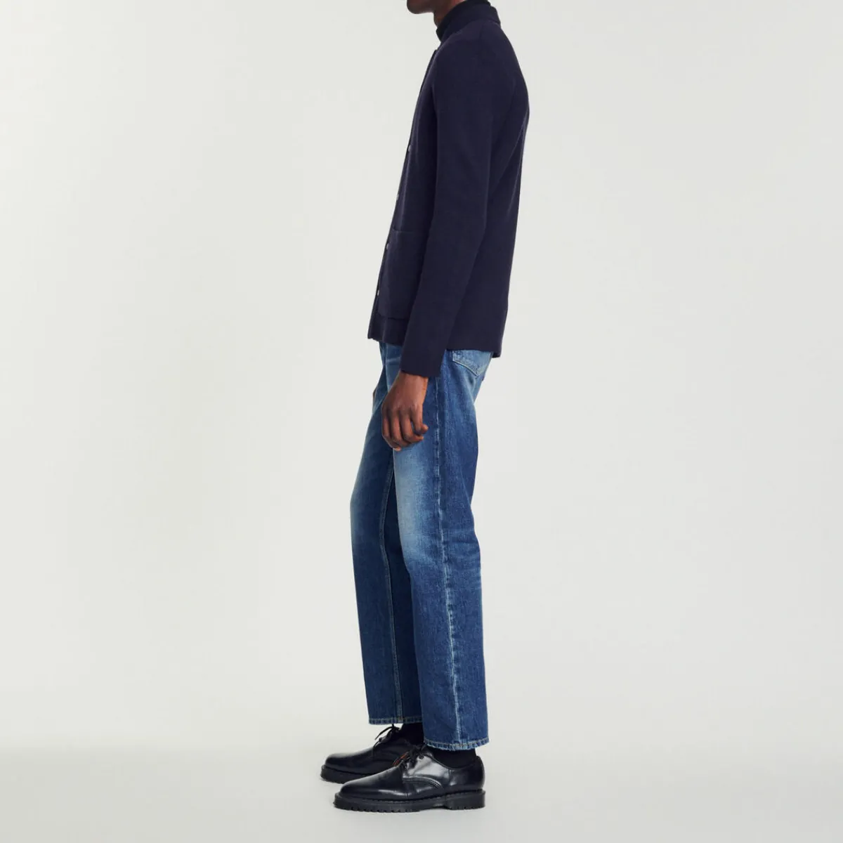 Fashion Cardigan With Polo Collar Men Sweaters & Cardigans