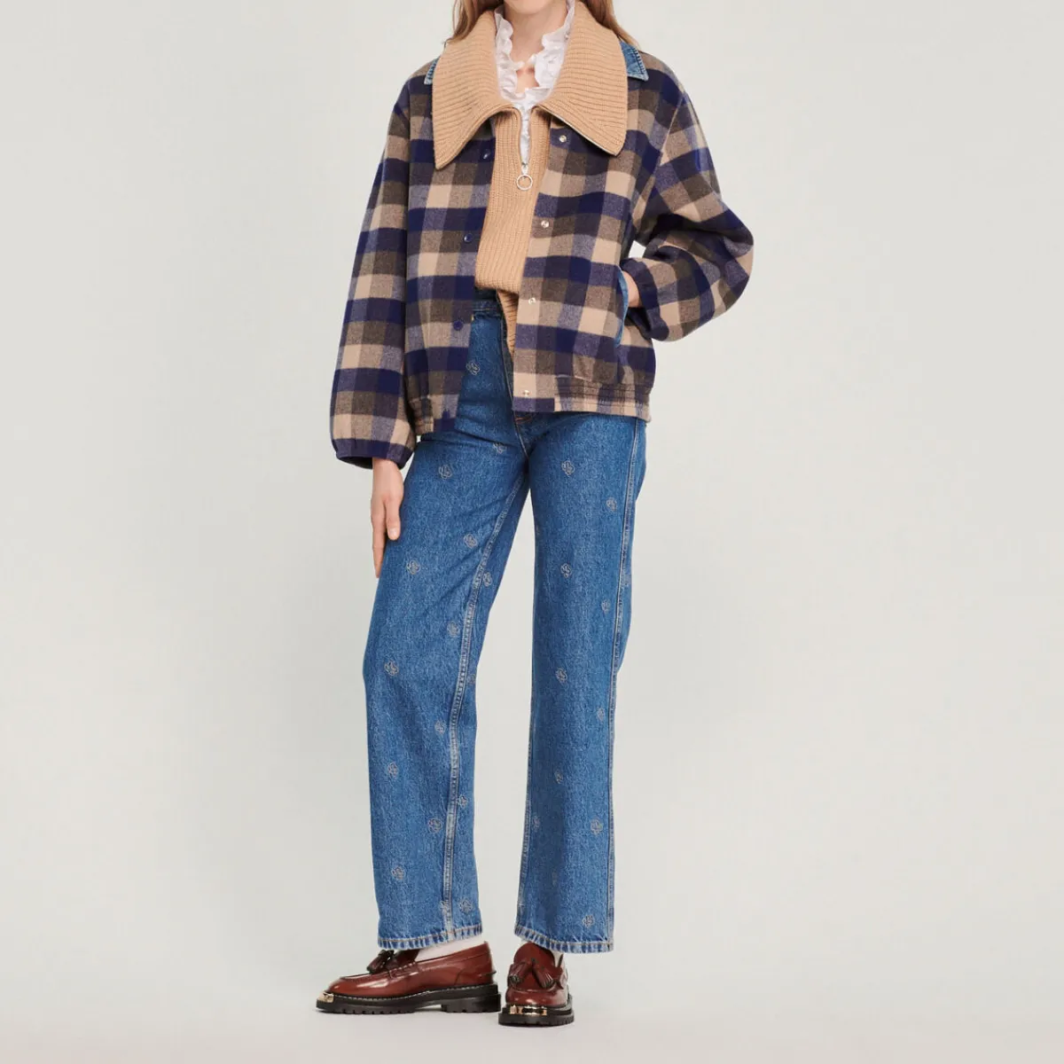 Sale Checked Coat Women Coats
