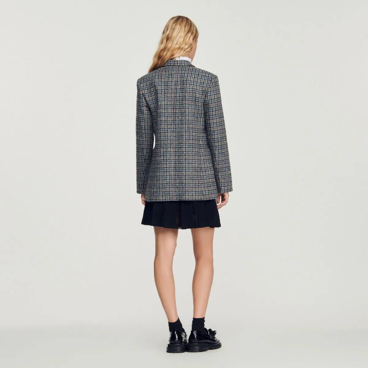 Store Checked Tailored Jacket Women Matching Sets