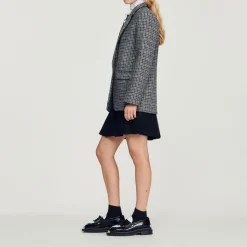 Store Checked Tailored Jacket Women Matching Sets