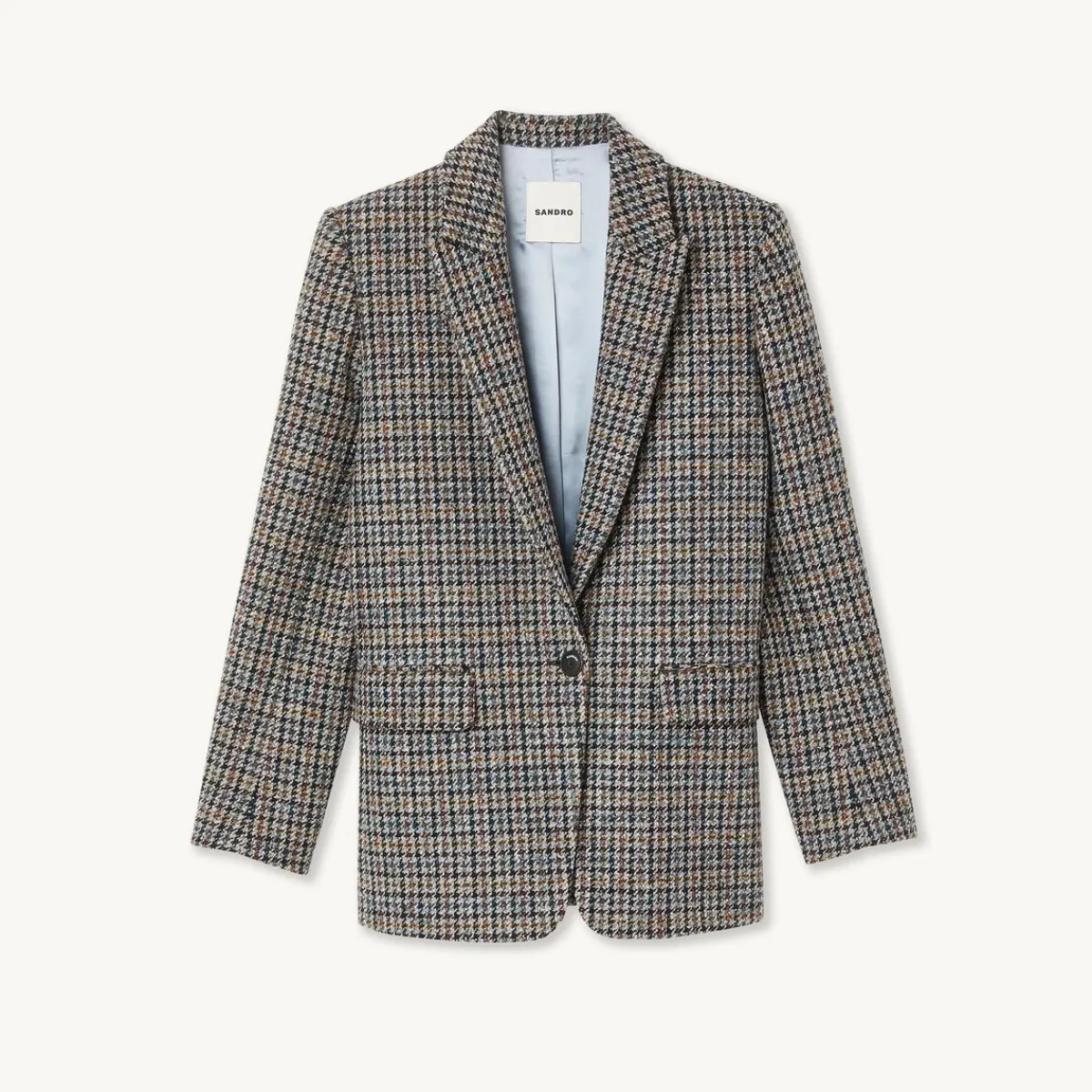Store Checked Tailored Jacket Women Matching Sets