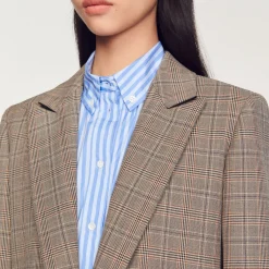 Clearance Checked Tailored Jacket Women Matching Sets