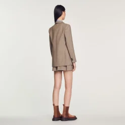 Clearance Checked Tailored Jacket Women Matching Sets