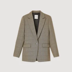 Clearance Checked Tailored Jacket Women Matching Sets