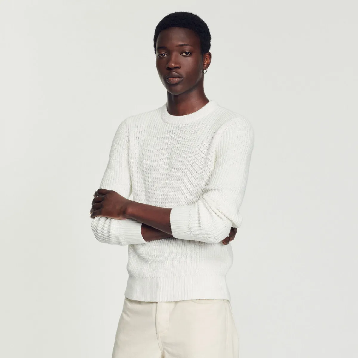 Shop Cotton And Silk Sweater Men Sweaters & Cardigans
