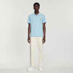 Online Cotton Piqu&Eacute; Polo Shirt With Embroidery Men T-Shirts & Polos