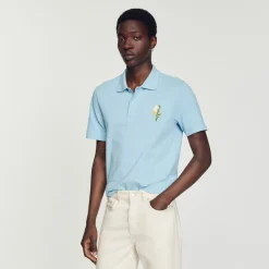 Online Cotton Piqu&Eacute; Polo Shirt With Embroidery Men T-Shirts & Polos