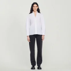 Best Cotton Shirt With Fancy Collar Women Tops & Shirts
