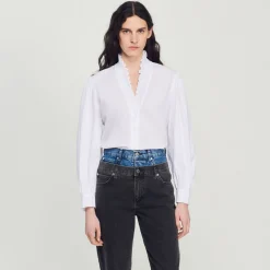 Best Cotton Shirt With Fancy Collar Women Tops & Shirts