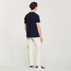 Hot Cotton T-Shirt With Dandelion Embroidery Men T-Shirts & Polos
