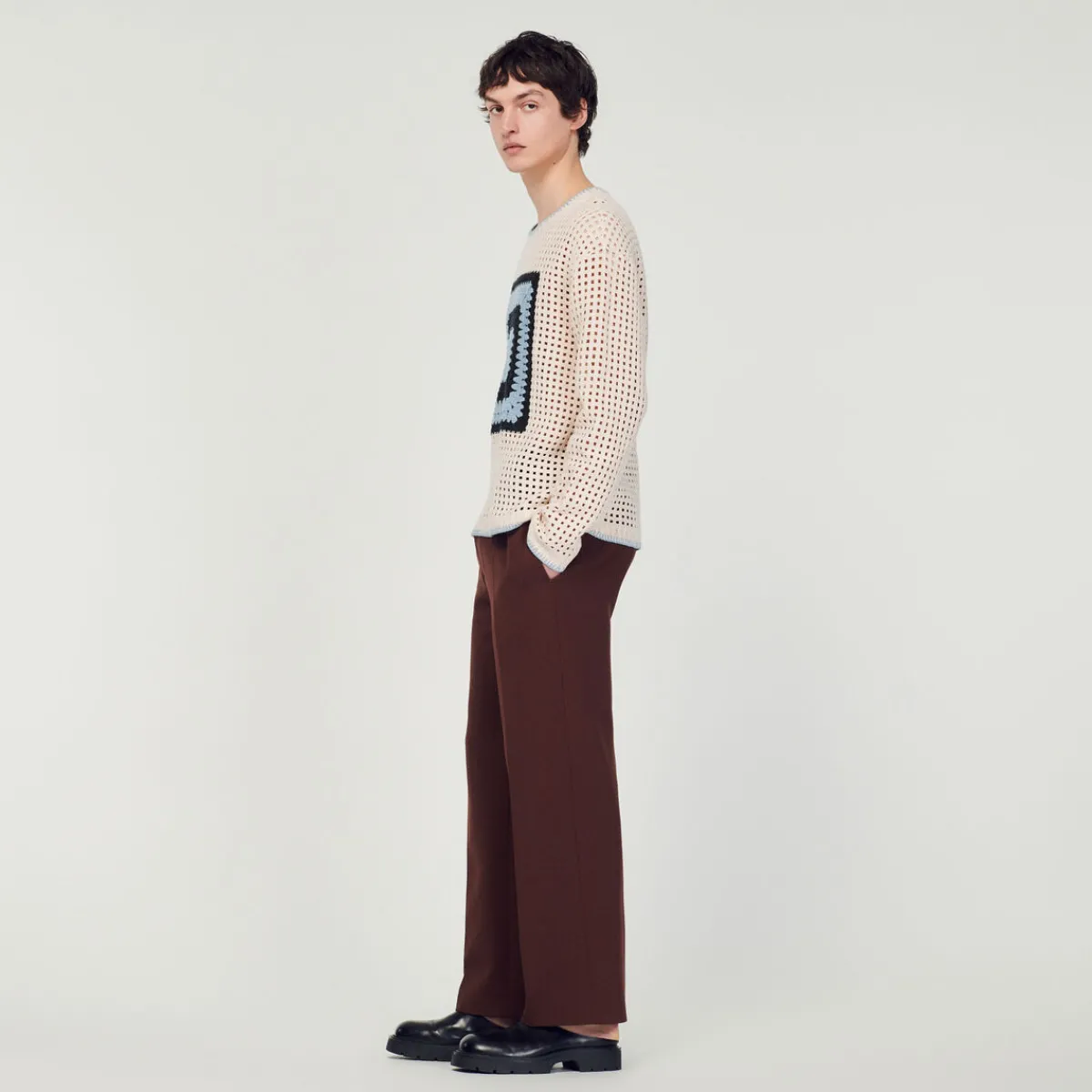 Online Crochet Knit Sweater Men Sweaters & Cardigans