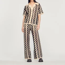 Outlet Crochet Top Women Matching Sets