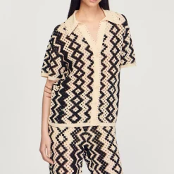 Outlet Crochet Top Women Matching Sets