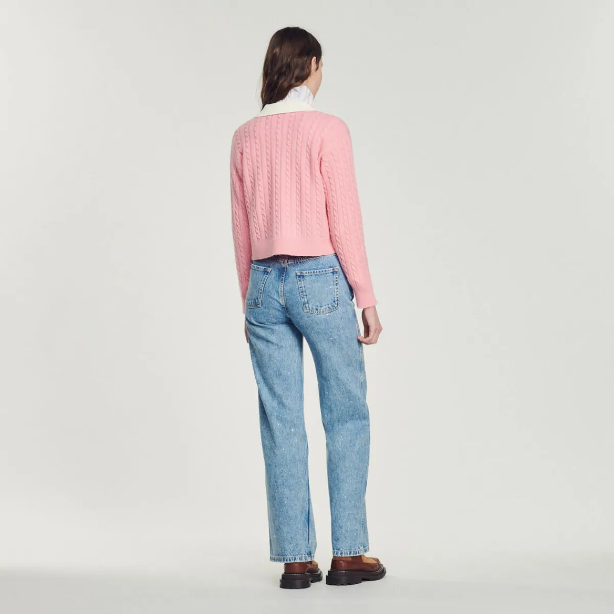 Online Cropped Cable-Knit Sweater Women Sweaters & Cardigans