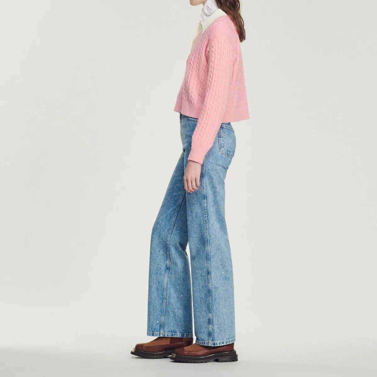 Online Cropped Cable-Knit Sweater Women Sweaters & Cardigans