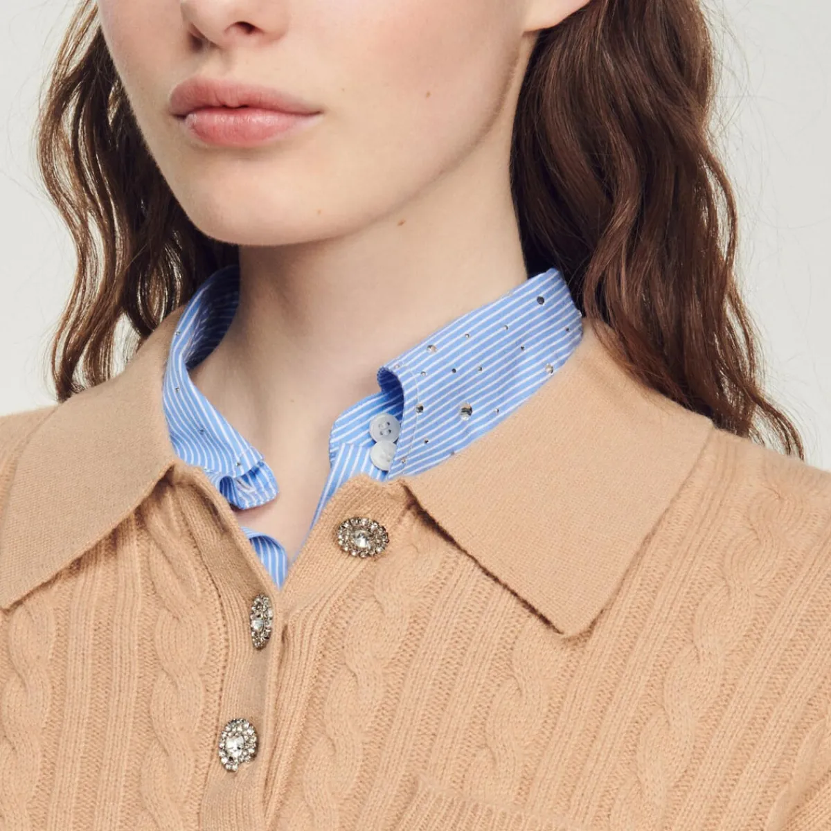 Clearance Cropped Cable-Knit Sweater Women Sweaters & Cardigans