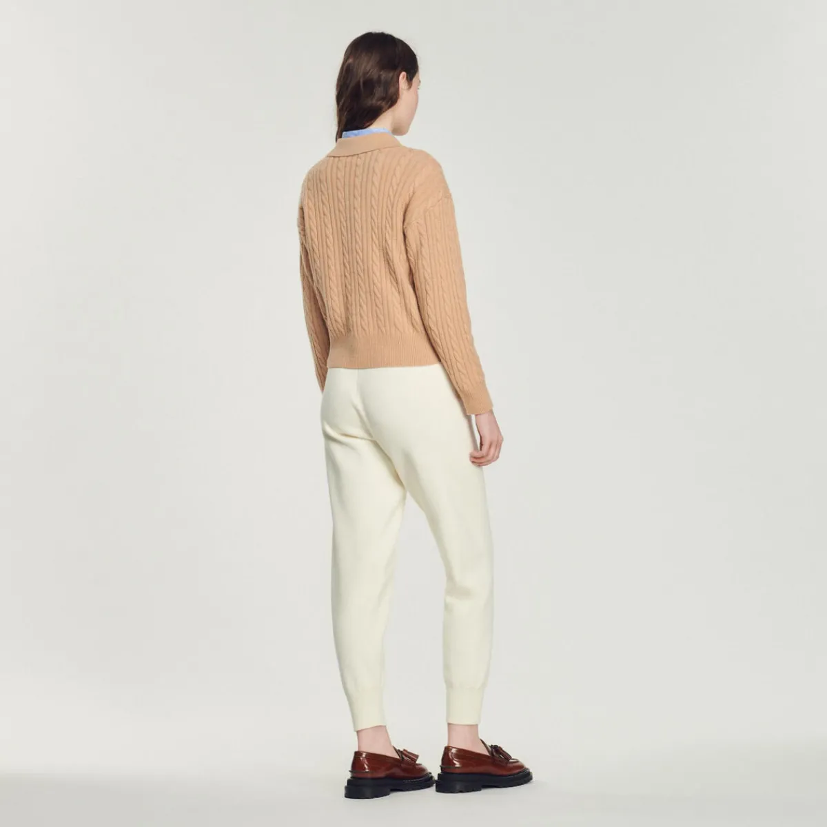 Clearance Cropped Cable-Knit Sweater Women Sweaters & Cardigans