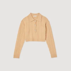 Clearance Cropped Cable-Knit Sweater Women Sweaters & Cardigans