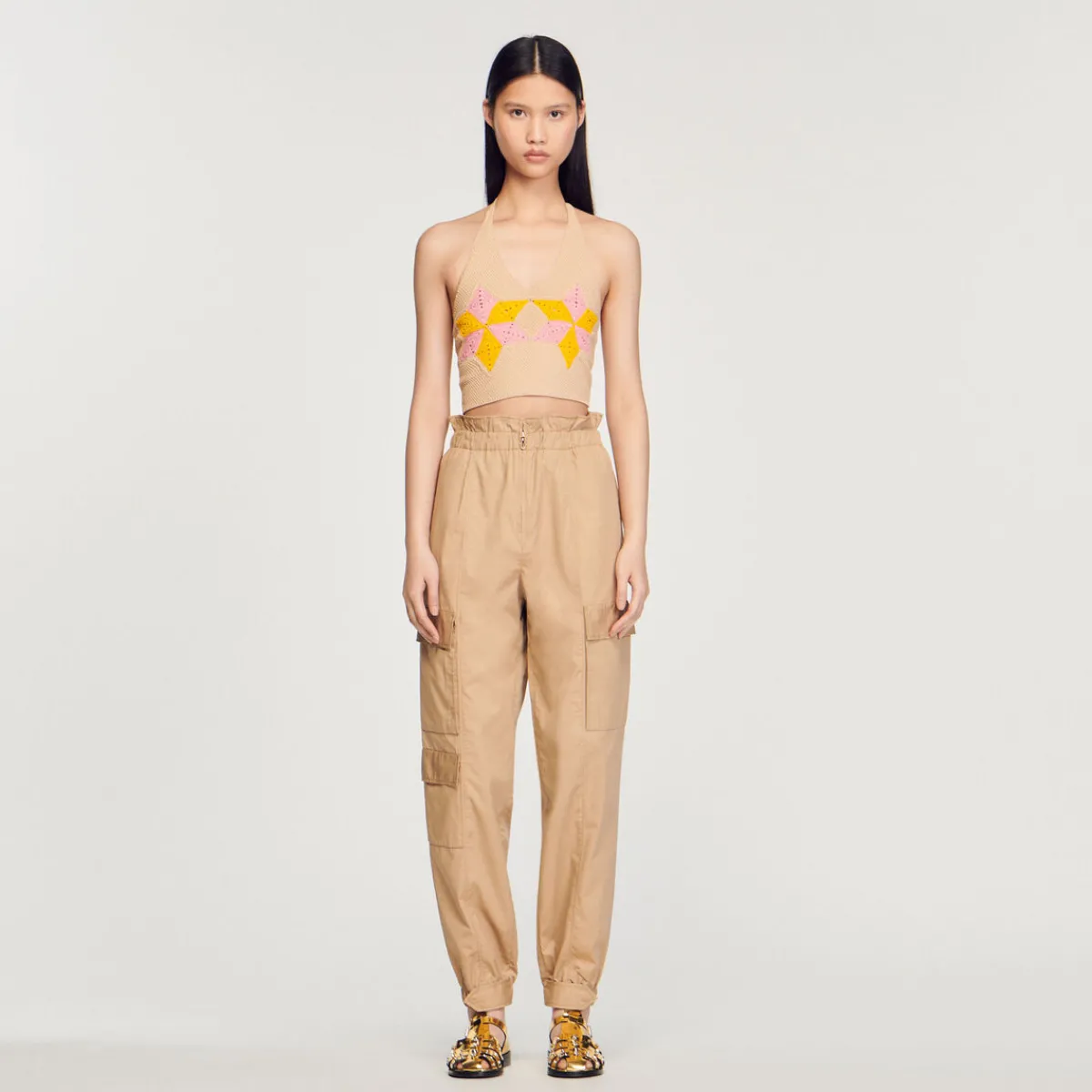 Discount Cropped Crochet Top Women Sweaters & Cardigans