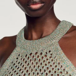 Flash Sale Cropped Crochet Top Women Sweaters & Cardigans
