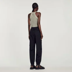 Flash Sale Cropped Crochet Top Women Sweaters & Cardigans