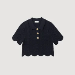 Store Cropped Knit Sweater Women Matching Sets
